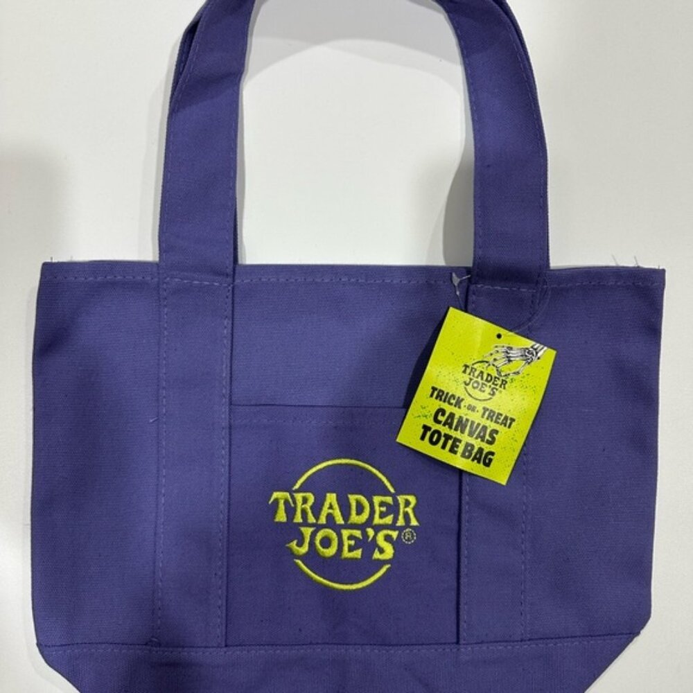 Trader Joe's Mini Halloween Tote NWT Purple